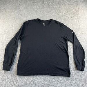 New Nike T Shirt Mens Extra Large‎ Black Swoosh Long Sleeve The Nike Tee Outdoor
